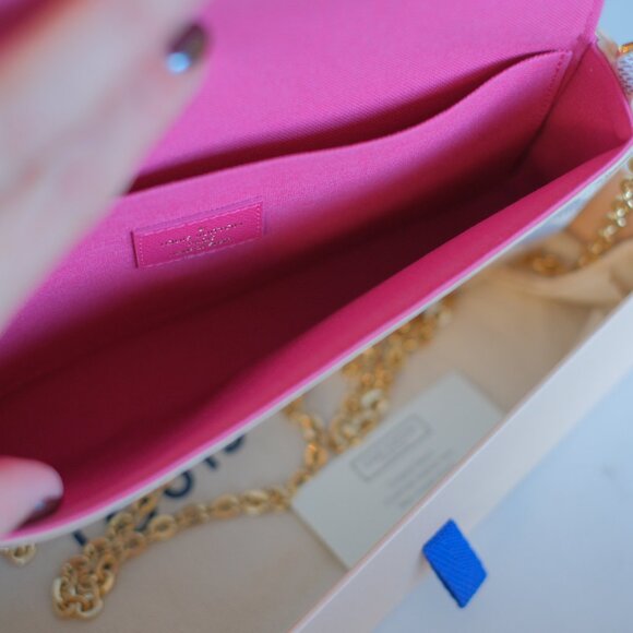 LOUIS VUITTON - Felicie Pochette Studded Damier Azur SPECIAL LIMITED EDITION - Picture 6 of 16